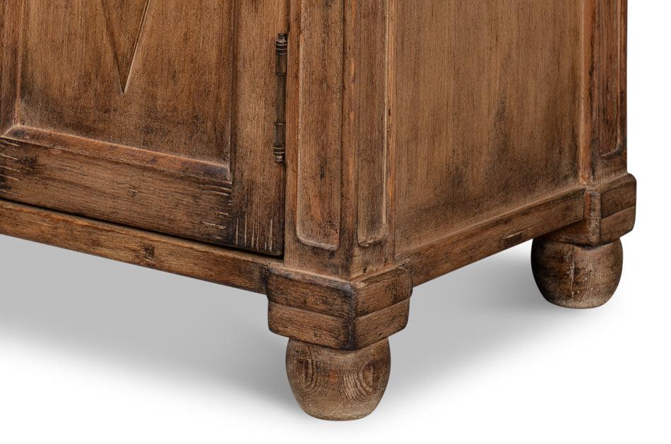 Credenza in legno con frontale a rombi