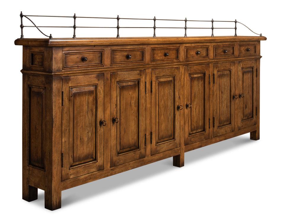 Credenza lunga in ebano antico inglese