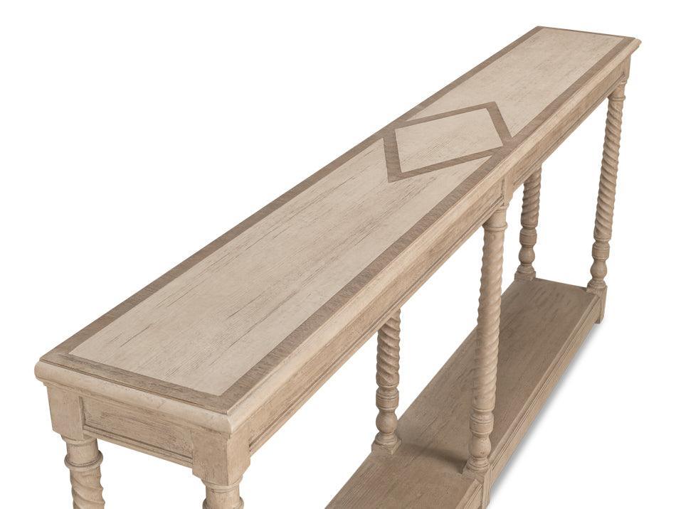 Tavolo consolle grigio da fienile equestre