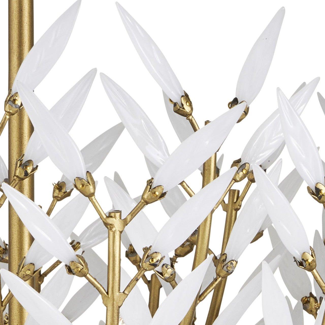 Lampadario Stems in ottone bianco