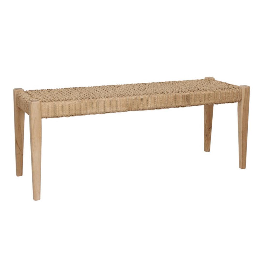 Panca in cameo intrecciato naturale