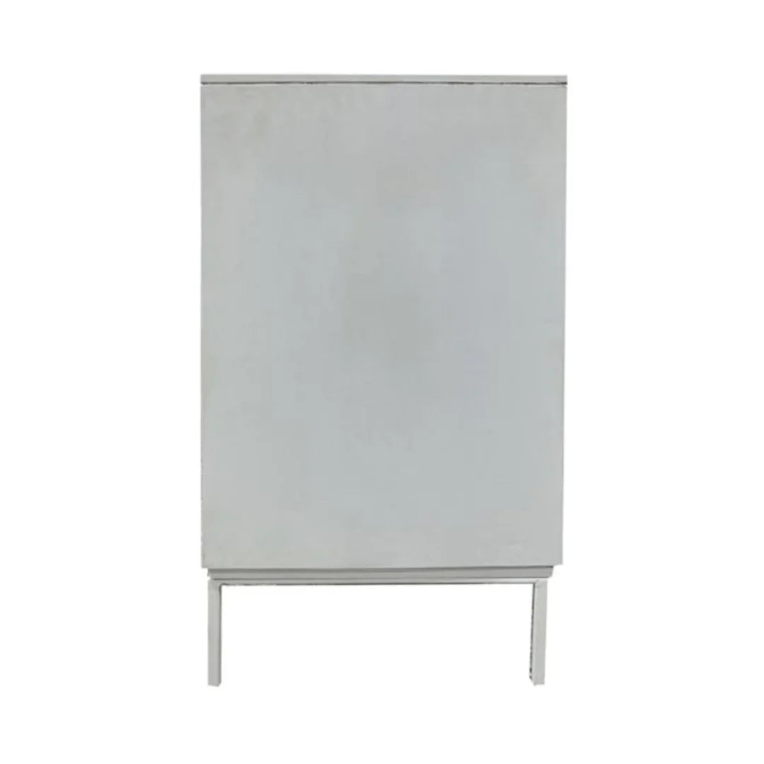 Credenza intagliata con palme bianche costiere