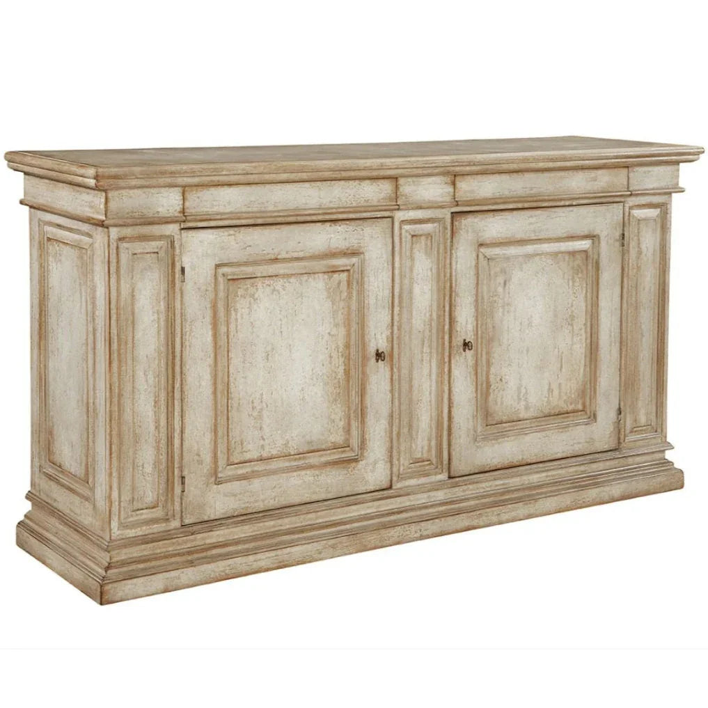 Credenza italiana in legno beige anticato