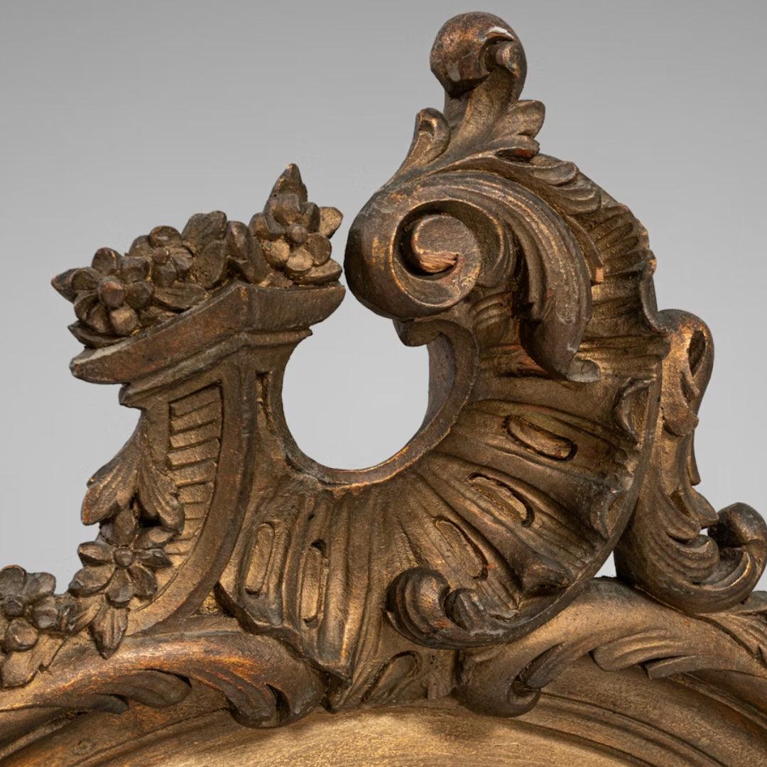 Vetrina francese antica in legno e vetro