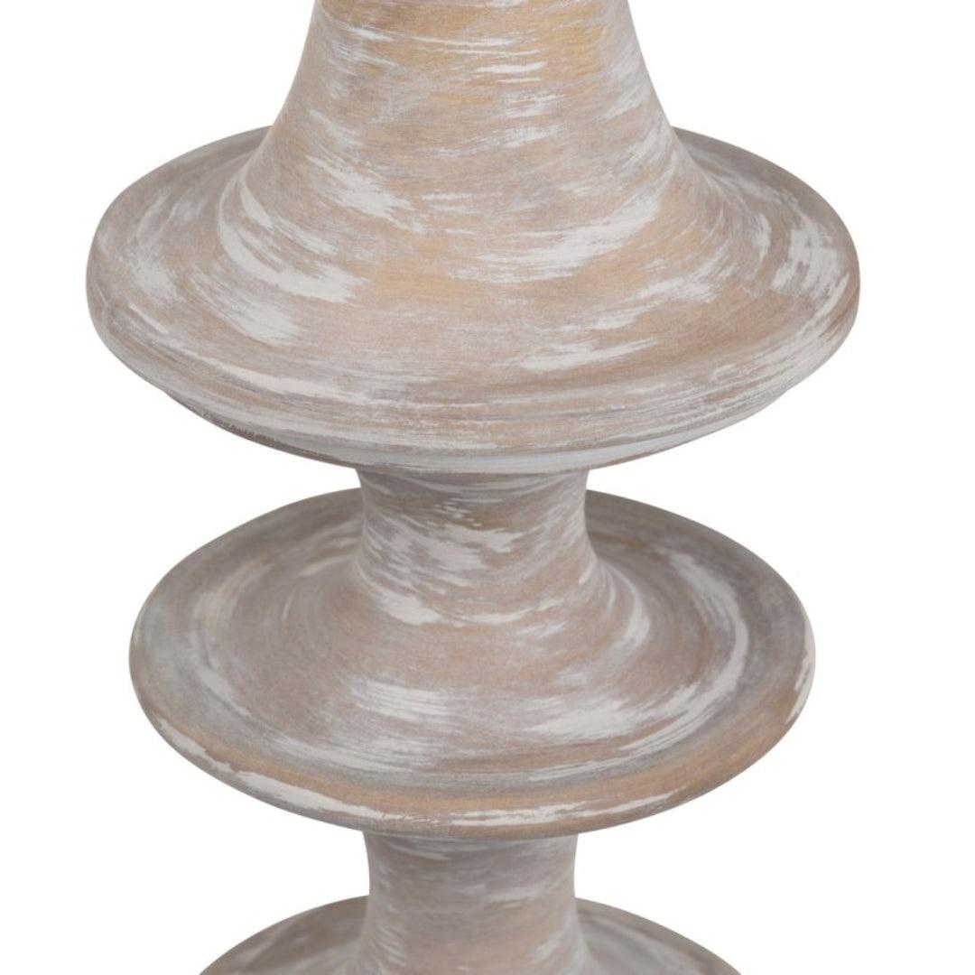 Lampada da terra con base totem naturale