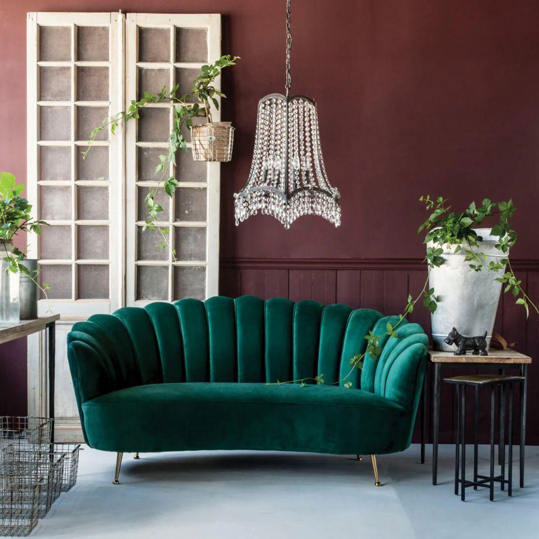 Lampadario a sospensione in cristallo Ava