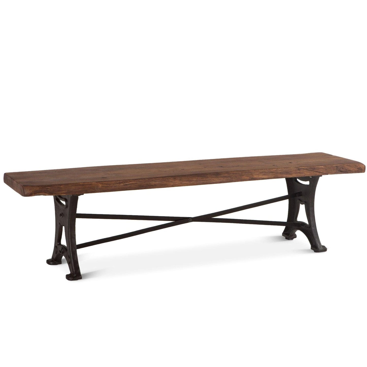 Panca in ferro recuperato e legno di acacia