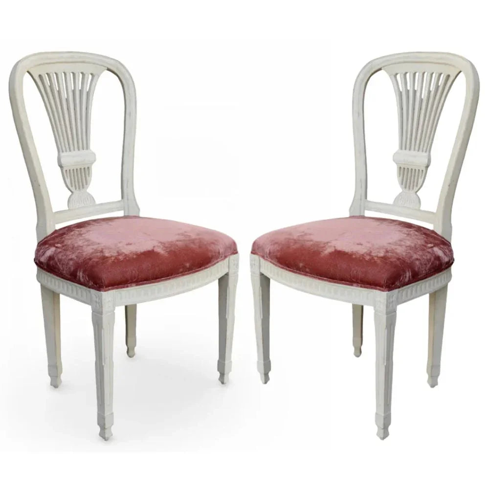 Sedia romantica con schienale a ventaglio