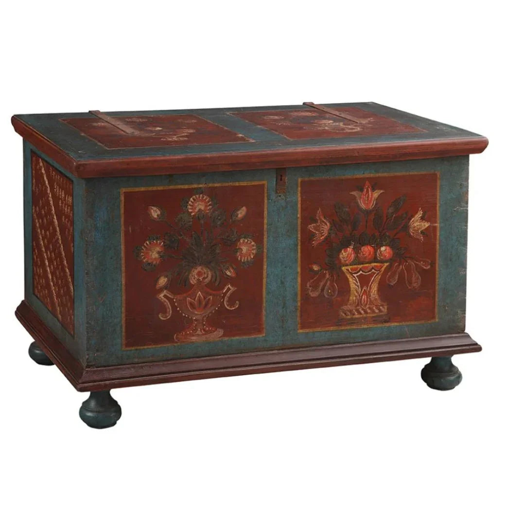 Cassettiera bohémien con motivi floreali