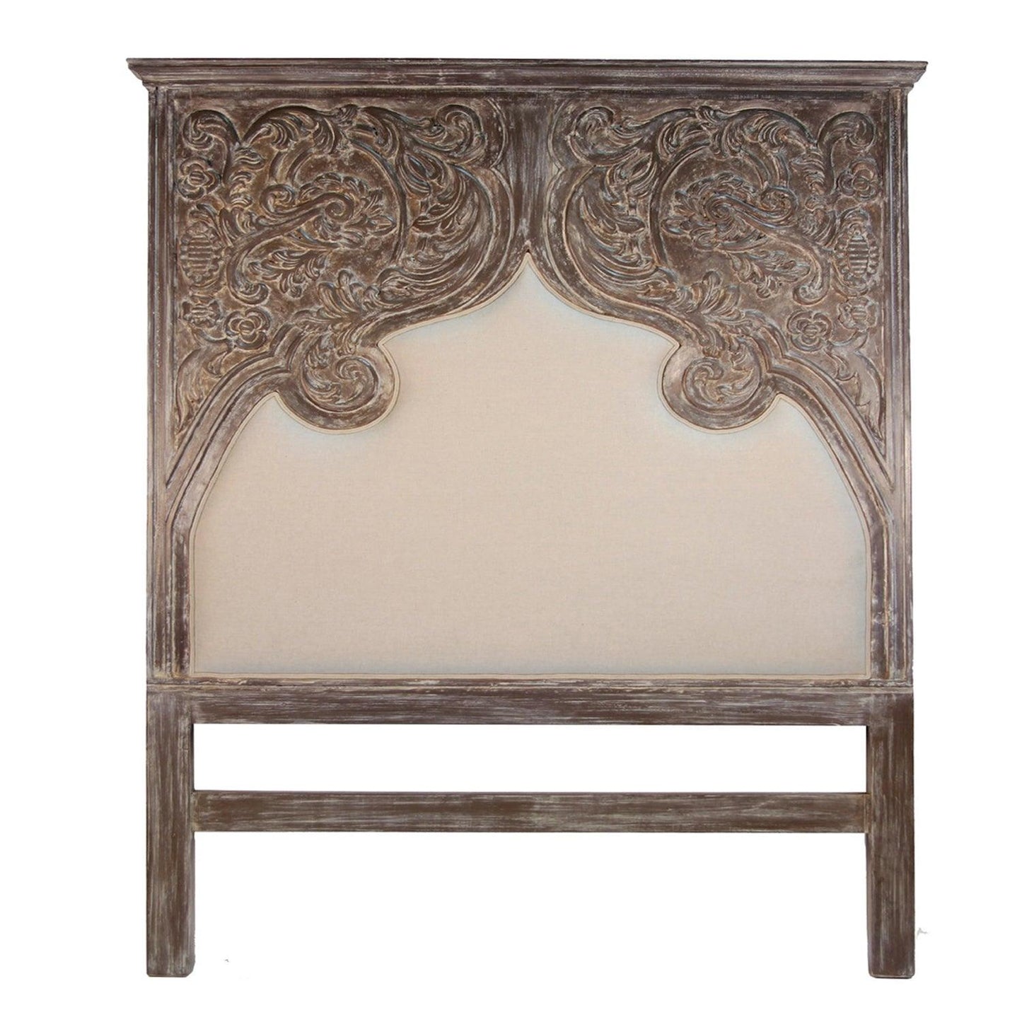 Letto floreale intagliato Frangelica