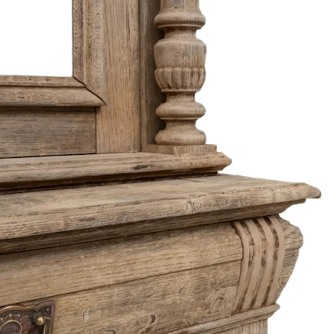 Vetrina in rovere di campagna francese, circa 1840