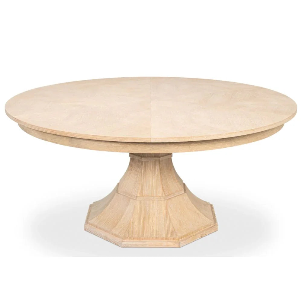 Tavolo da pranzo Giselle Jupe in rovere sbiancato