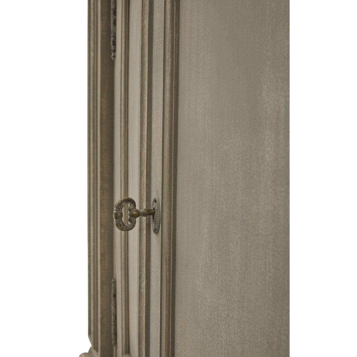 Credenza a mezzaluna in legno affumicato naturale