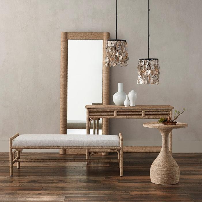 Panca imbottita in corda di abaca