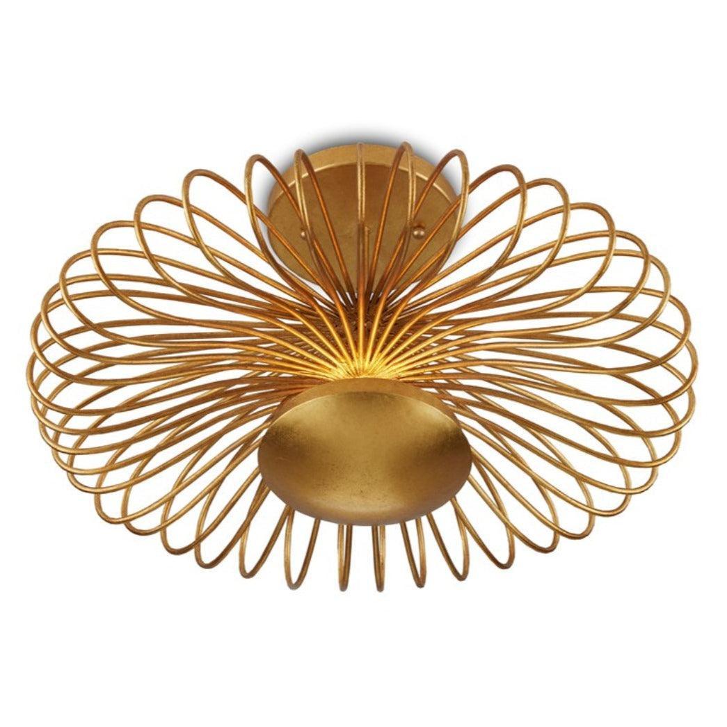 Lampadario contemporaneo in filo d'oro