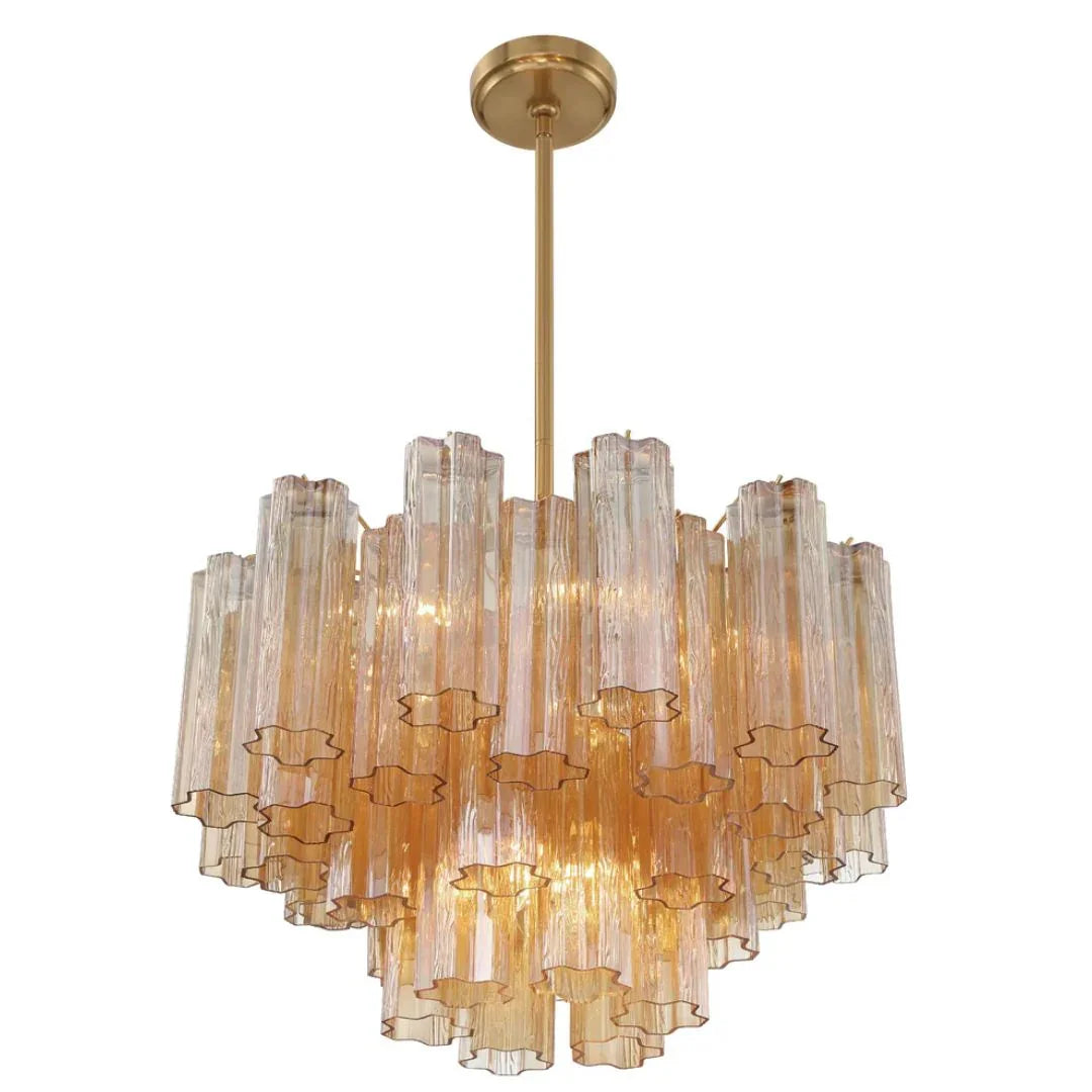 Lampadario a più livelli in vetro Tronchi