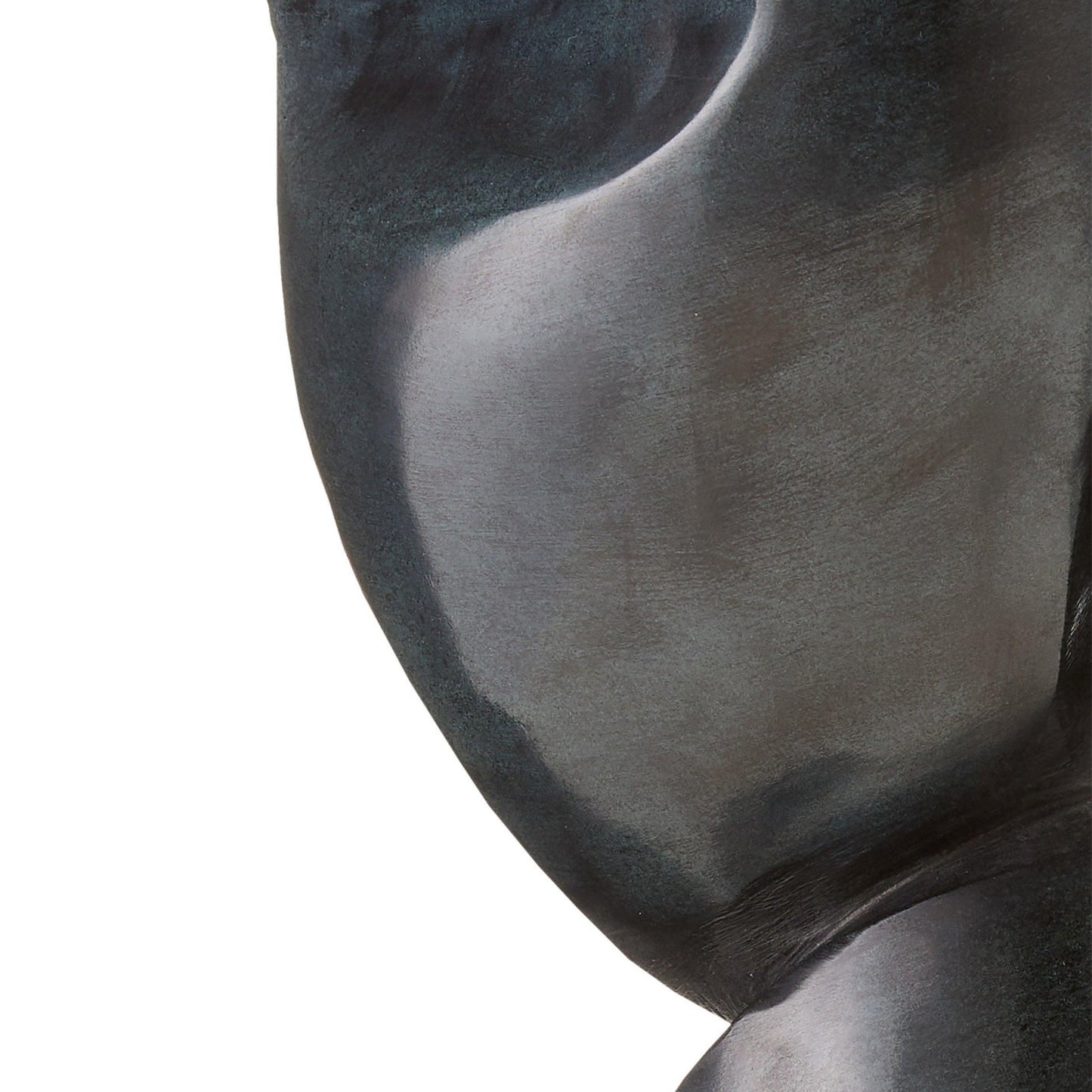 Scultura astratta dinamica in marmo nero