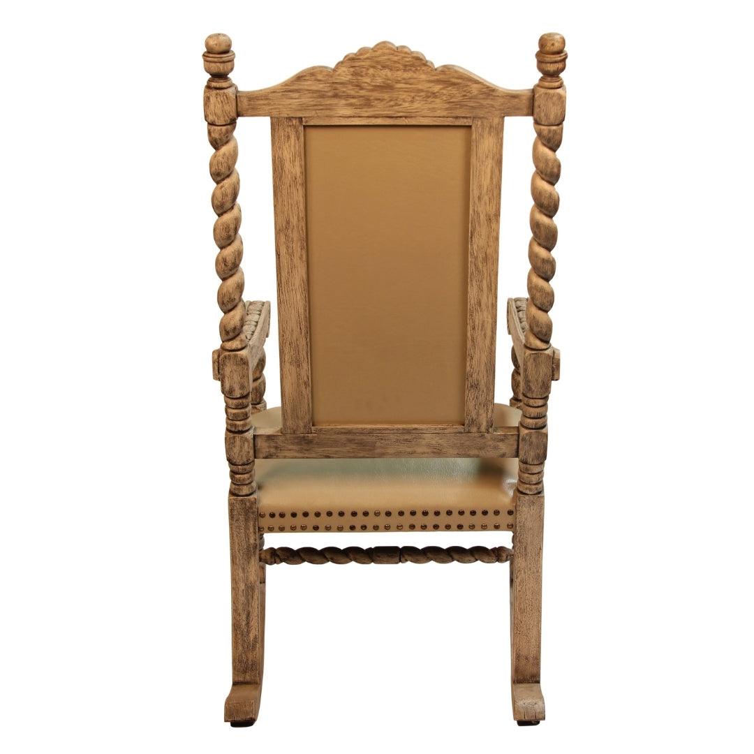 Poltrona Valencia in pelle intagliata