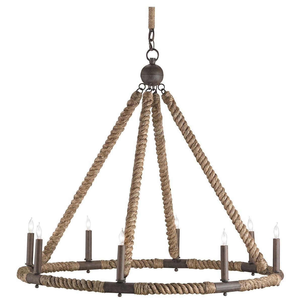 Lampadario in corda di abaca