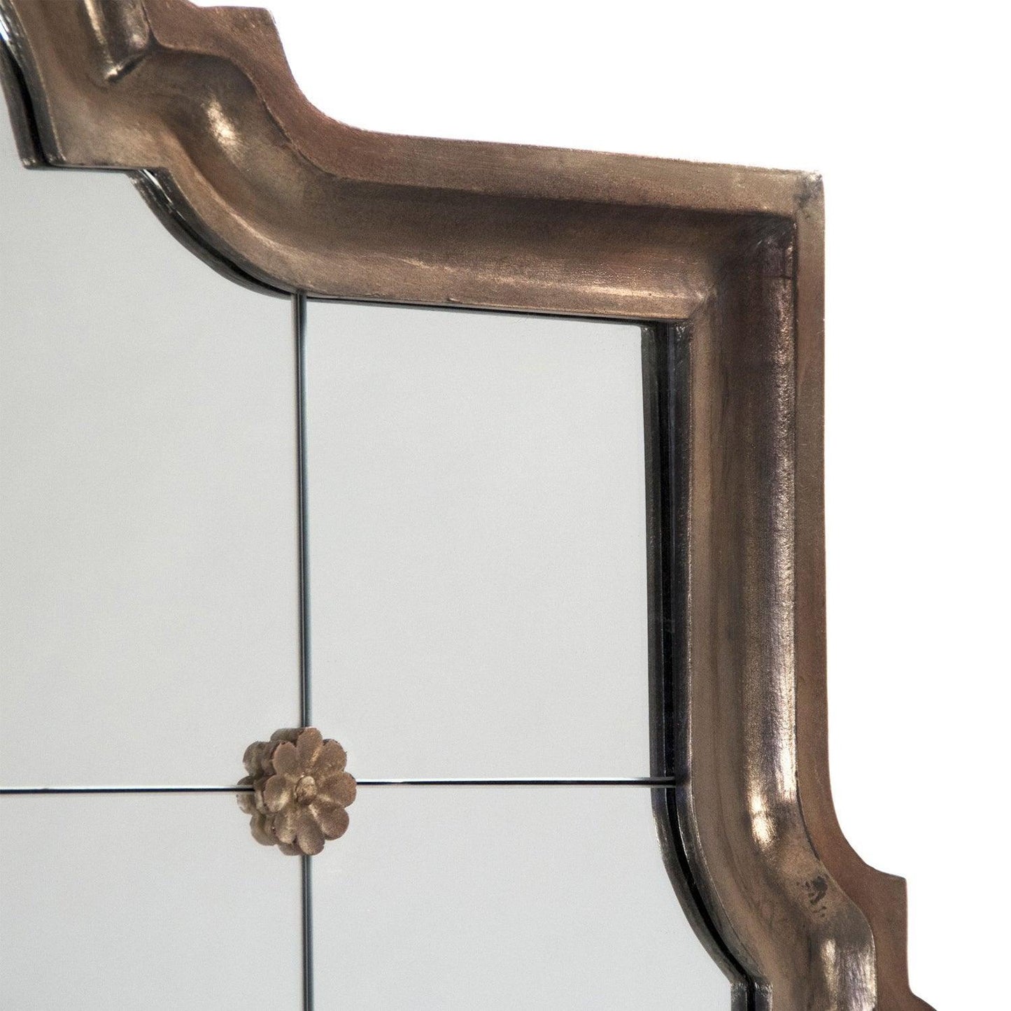 Specchio quadrifoglio anticato