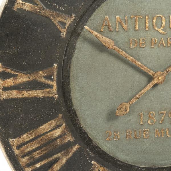 Orologio da parete rotondo francese nero