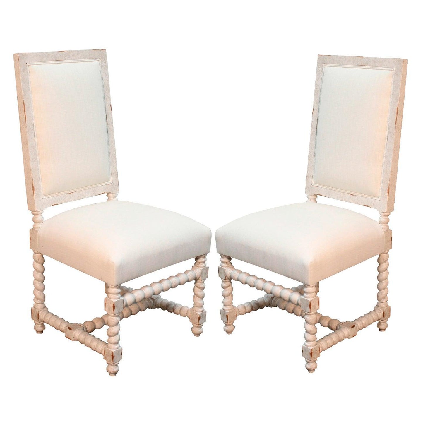 Sedia da pranzo con gambe a spirale Claudette