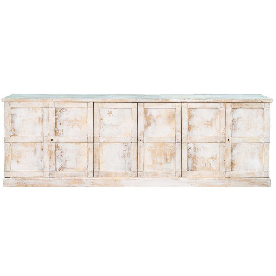 Buffet chic bianco invecchiato extra lungo