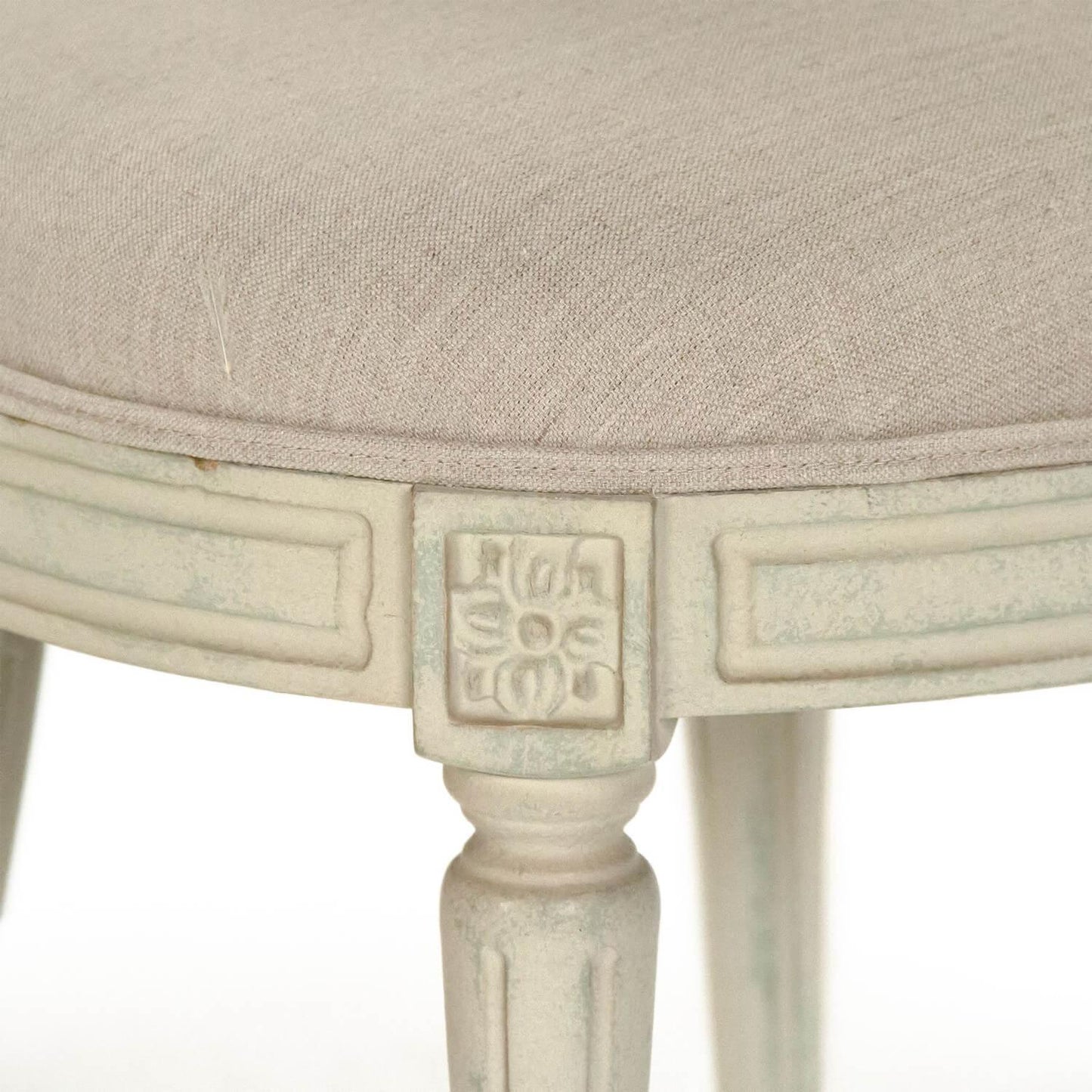 Sedie laterali con medaglione e schienale in canna Amelie francese - Set