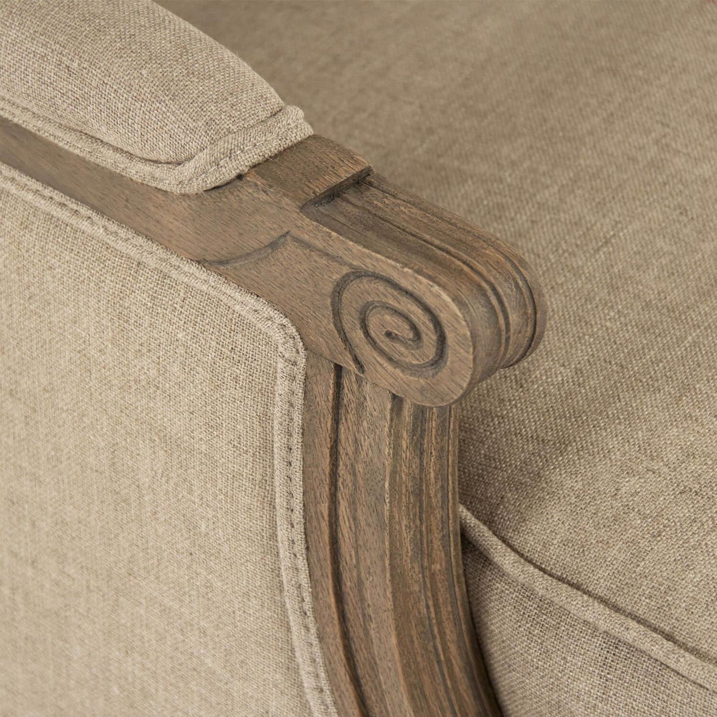 Poltrona a righe blu Louis francese