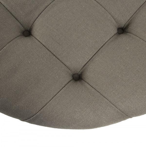 Pouf rotondo trapuntato grigio Maison