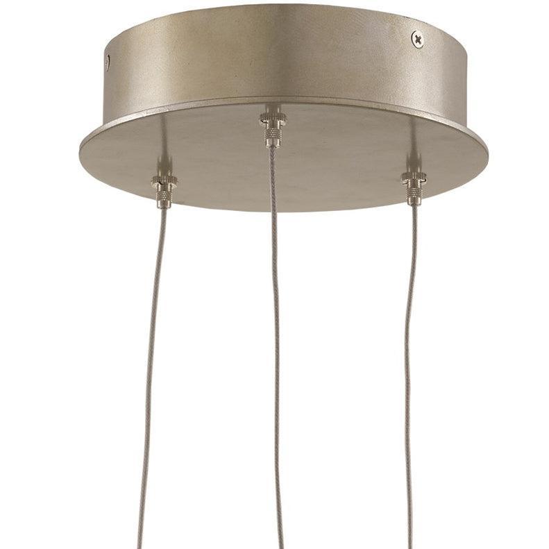 Lampadario in cristallo a foglia d'argento