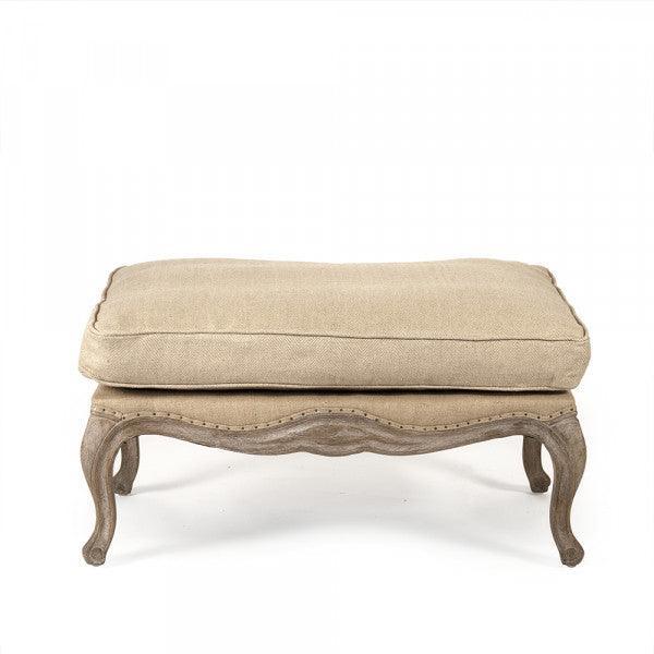 Pouf in juta francese con parte superiore in juta