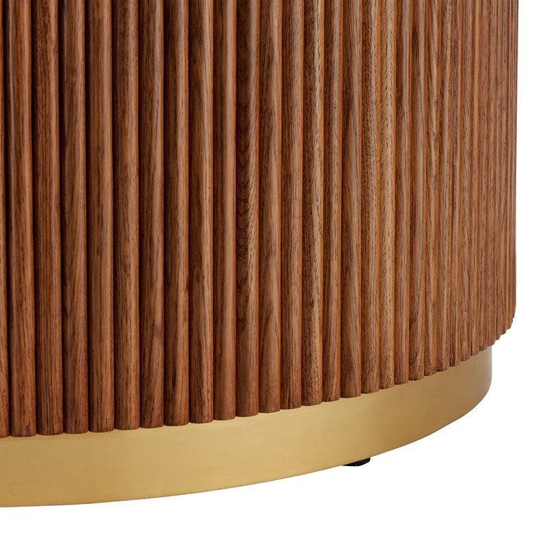 Tavolino da caffè con base in ottone e marmo