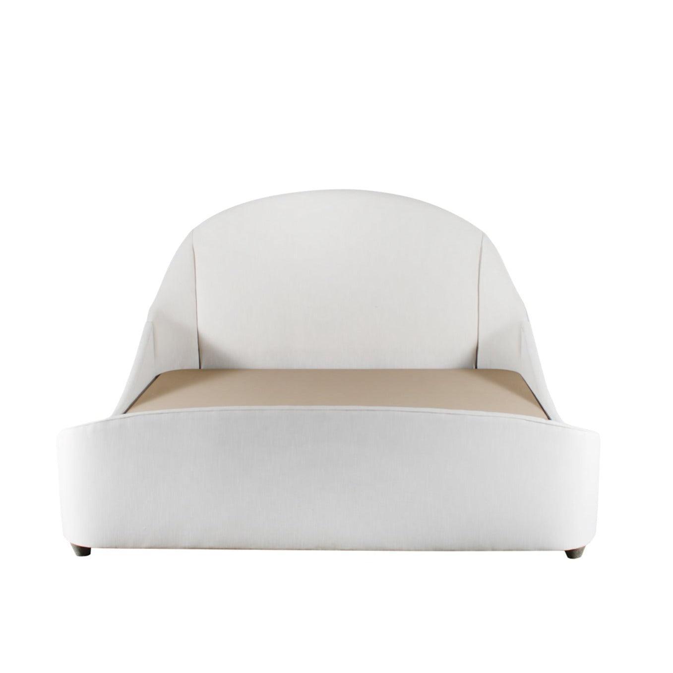 Letto imbottito moderno curvo