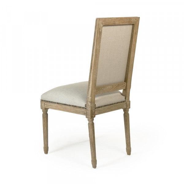 Sedie laterali Natural Louis con borchie