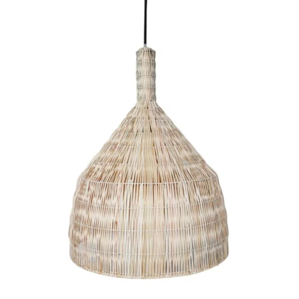 Lampadario in rattan naturale stile cottage costiero