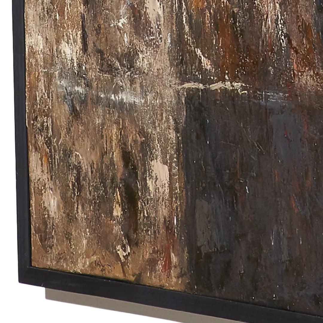 Arte murale su tela astratta dipinta a olio