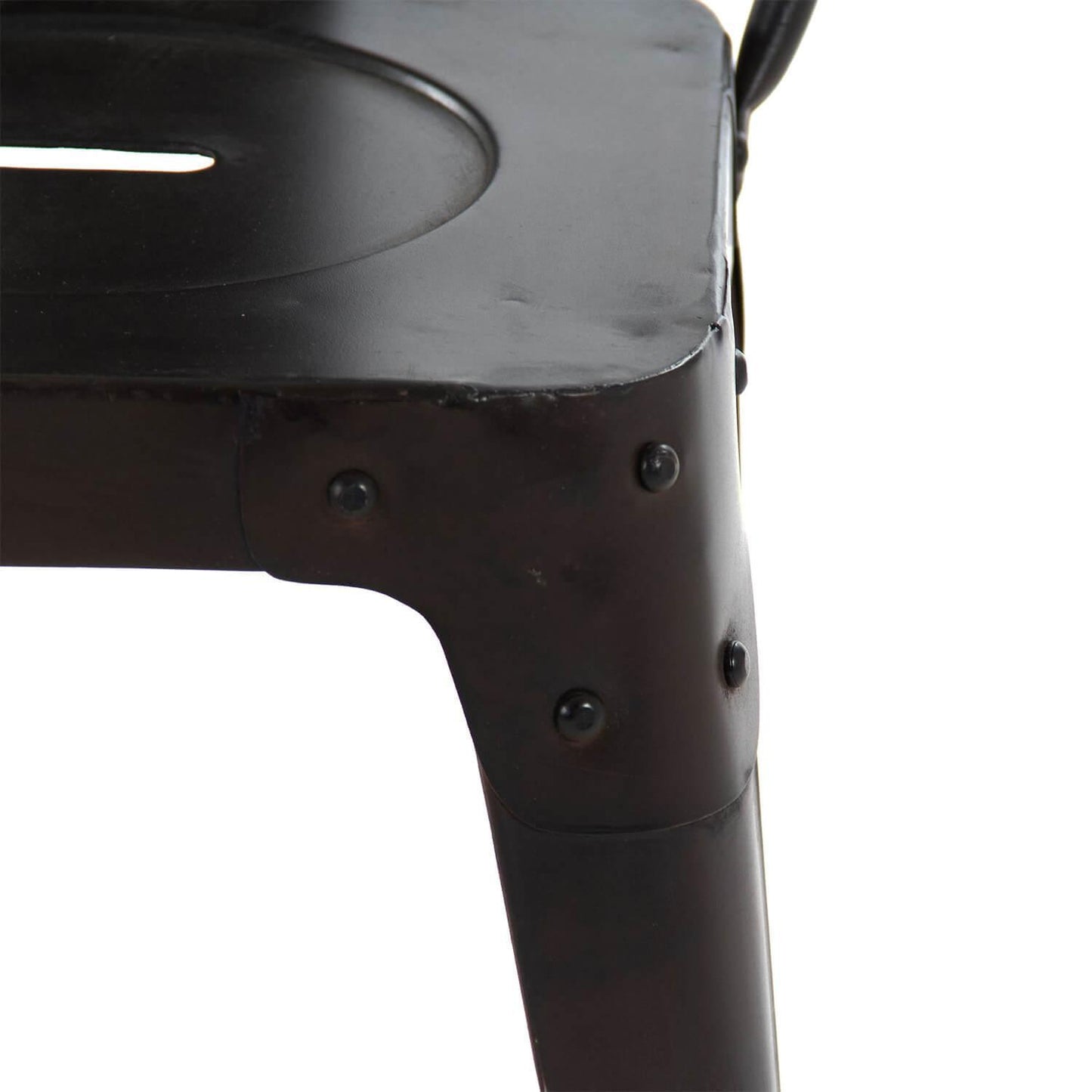 Sedie retrò in metallo nero - Coppia