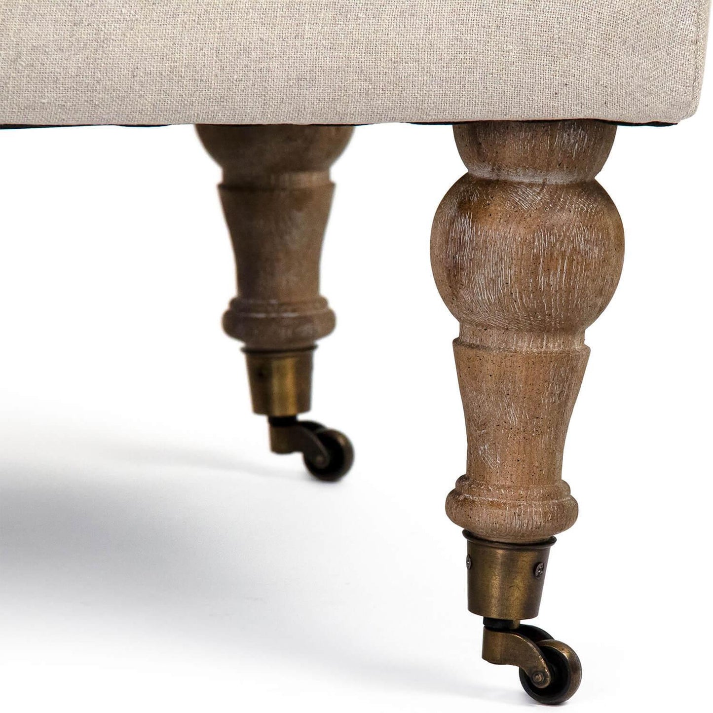 Pouf imbottito in rovere Royal Maison