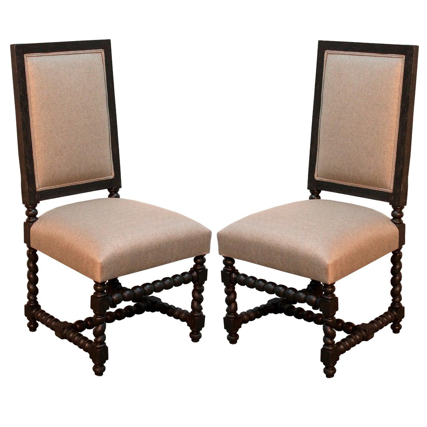 Sedia da pranzo con gambe a spirale Claudette Espresso