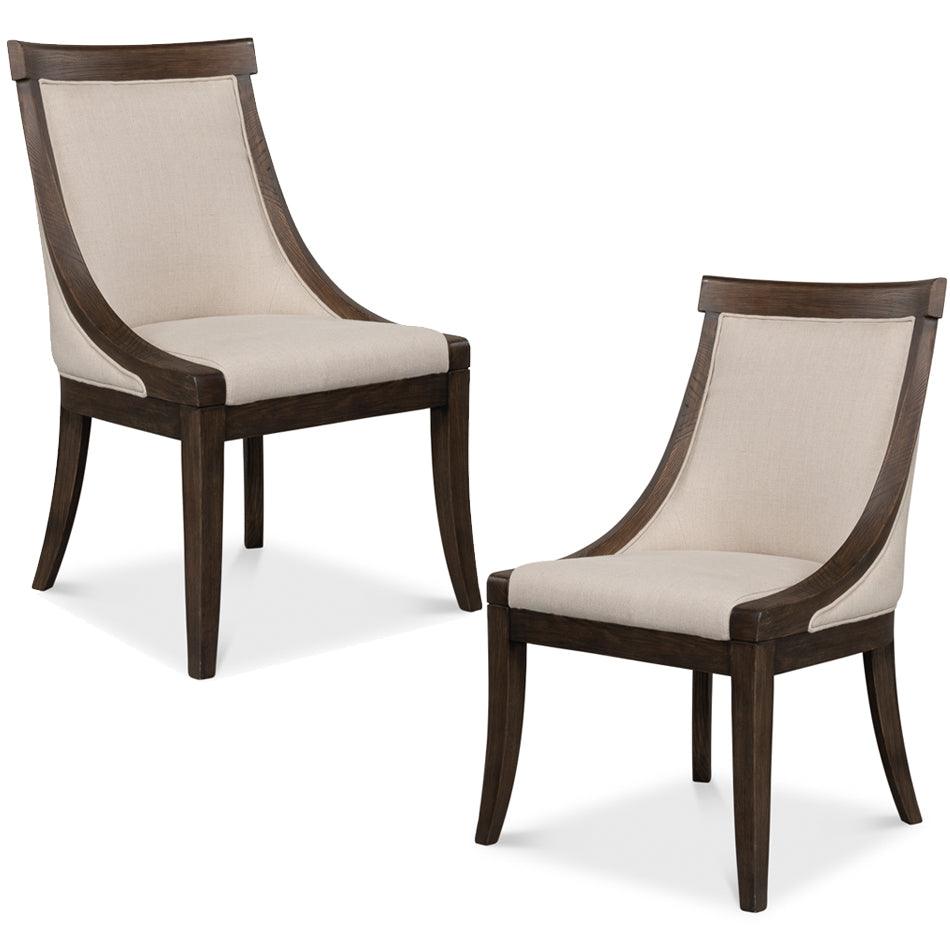 Sedia da pranzo con struttura in legno di transizione