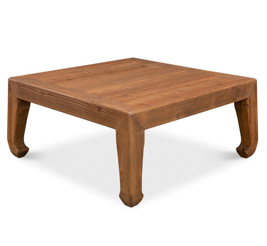 Tavolino da caffè vintage in stile fattoria blu con assi di legno