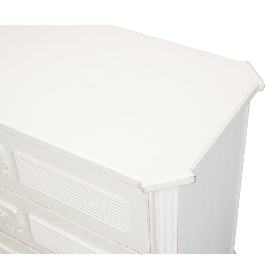 Cassapanca bianca da fattoria