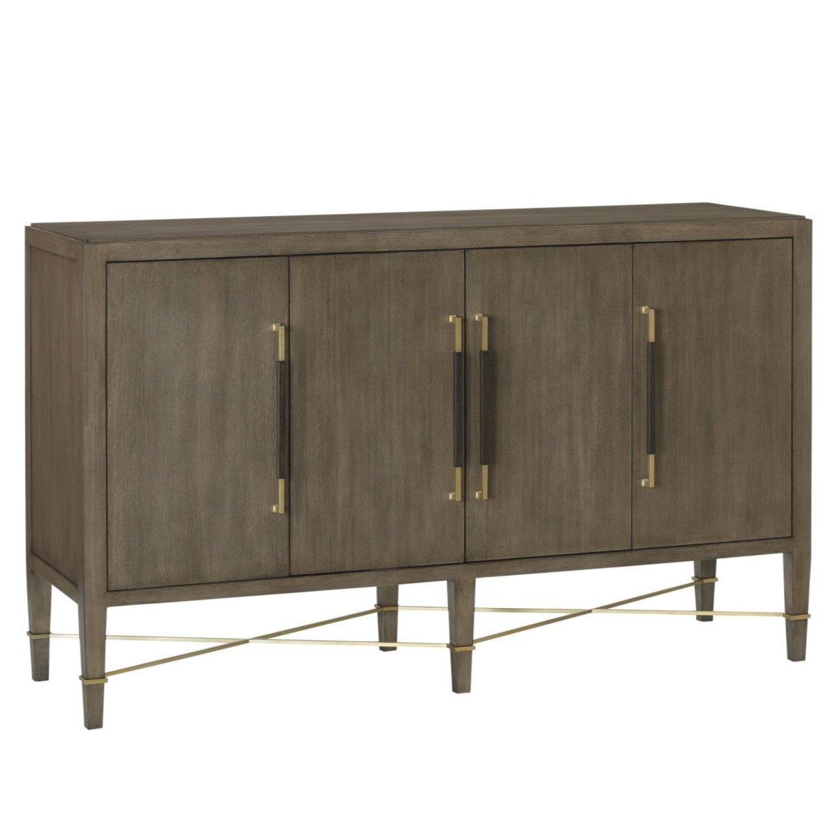 Credenza a 4 ante laccata nera
