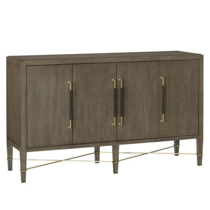 Credenza a 4 ante laccata nera