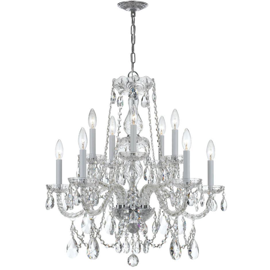 Lampadario drappeggiato in cristallo parigino