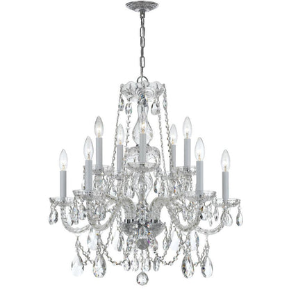 Lampadario drappeggiato in cristallo parigino