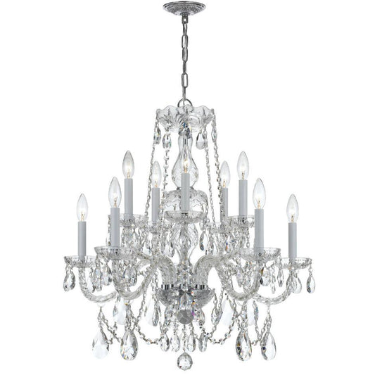 Lampadario drappeggiato in cristallo parigino