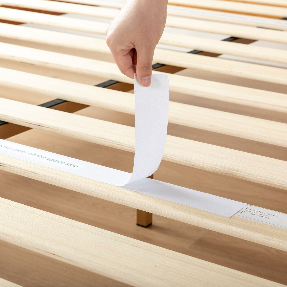 12 Letto a piattaforma classico in legno massello