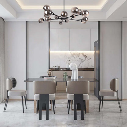 Lampadario moderno a forma di bolla Sputnik in nero o oro per sala da pranzo